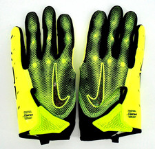 Nike Vapor Jet Football Gloves 7.0 Youth Medium Black/Volt
