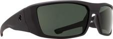 Spy Optic Dirk Polarized Wrap Sunglasses Soft Matte Black/Happy Gray/Green