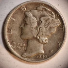 1942 D Mercury Dime 10C Cents Coin Silver, VF++!
