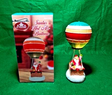 FG Square Christmas Village SANTA'S lighted HOT-AIR-BALLOON Battery Operated NOS