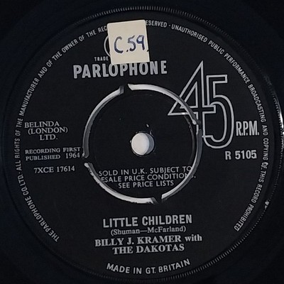 Billy J. Kramer & The Dakotas Little Children 7'' Single (1964) Parlophone R 5105