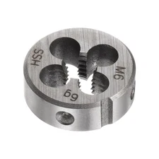 Round Threading Dies Metric M6 x 1 Thread High Speed Steel Screw Cutting Die