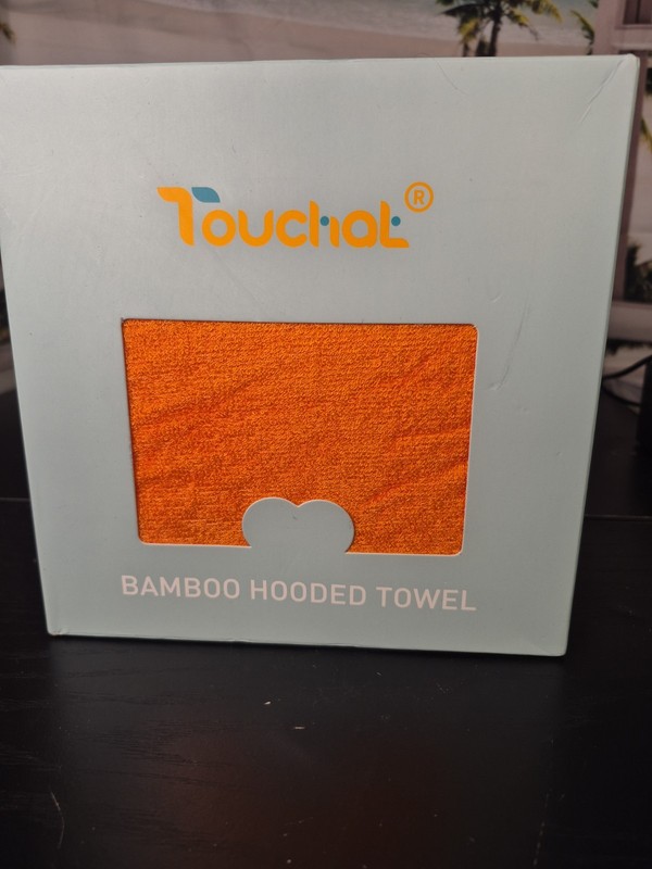 Touchat Bamboo Hooded Towel Orange New