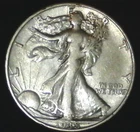1938-D--- US Walking Liberty Silver Half 50c Very Fine +