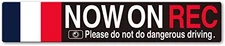 SEIWA Car Magnetic Sticker Drive Recorder Flag Message Sign NOW ON REC (France)