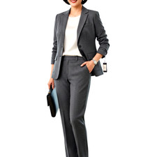John Meyer L 12 New Vtg 1990s Gray Women Dress Pant Suit Jacket Trouser Academia