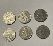 6 George Washington Quarter, mat, finition sale, circulé, 2000-2013