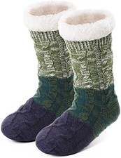 Women Slipper Socks Non Slip Fuzzy Fluffy Thick Warm Cabin Soft Fleece Grips