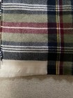 Lands' End Plaid scarf Ivory-Navy-Burgandy — photo 2