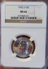 1952-S Washington Quarter NGC MS66