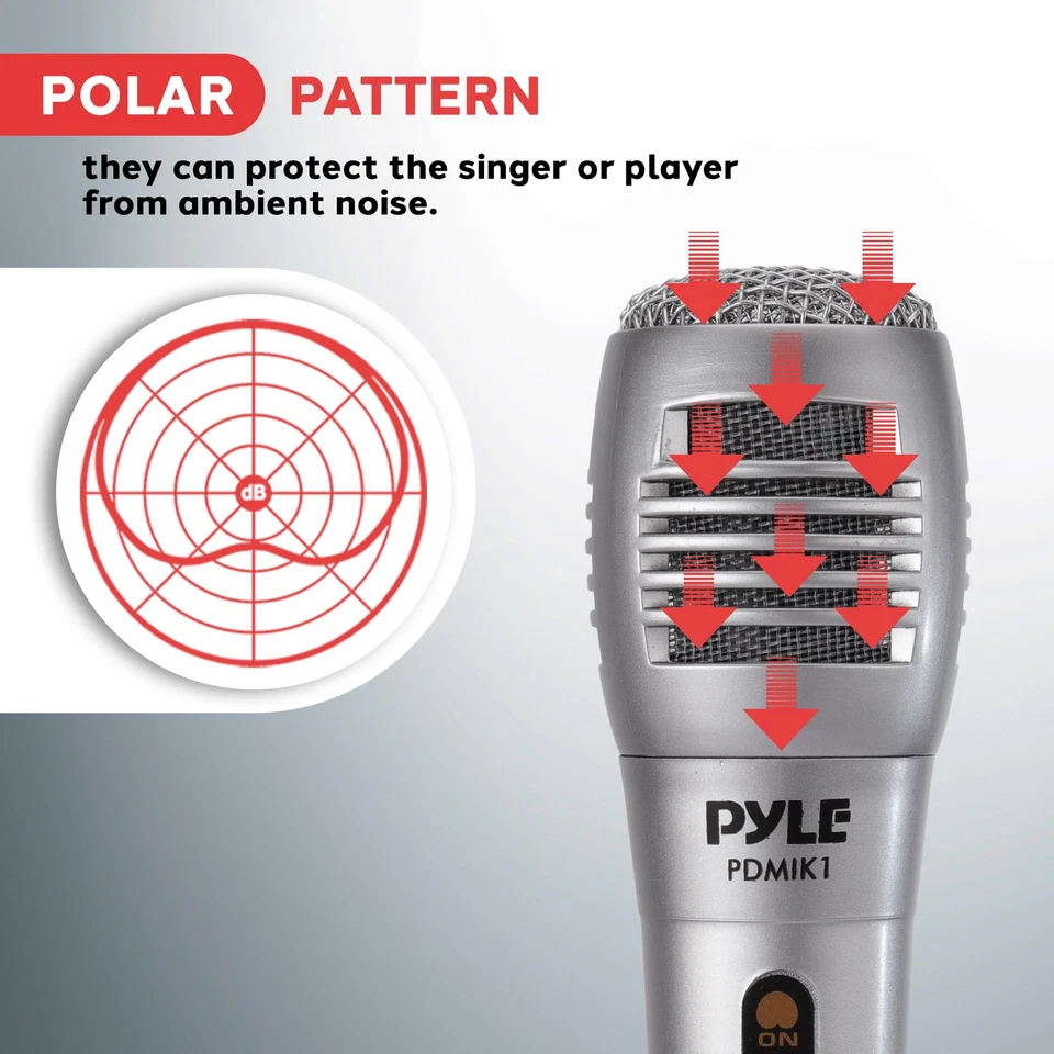 Pyle 8 Pack Dynamic Microphone Set for Live Performance and Studio Recording - Image 4 of 4