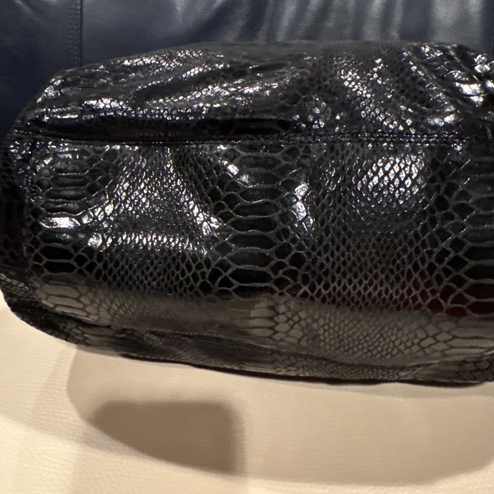 Michael Kors Python Embossed Leather Medium Lilly… - image 11