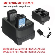 4 Slot Battery Charging Cradle Kit with Power Supply for Zebra MC3200 MC3300