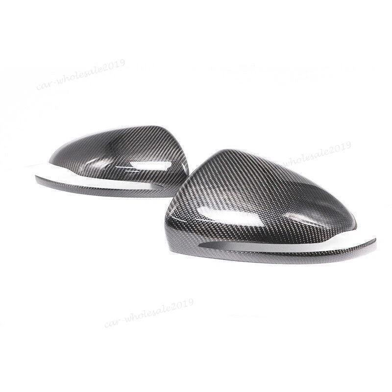 For Mercedes-Benz W205 W253 W222 Real Carbon Fiber Mirror Cover Cap Assemblies - Image 2 of 4