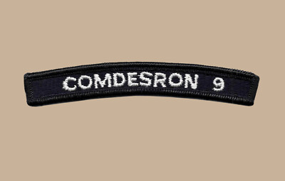 US Navy COMDESRON Commander Destroyer Squadron 9 UIM Shoulder Rocker Tab