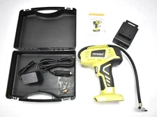 Sypousy Tire Inflator Portable Air Compressor Digital Cordless w Power Supply