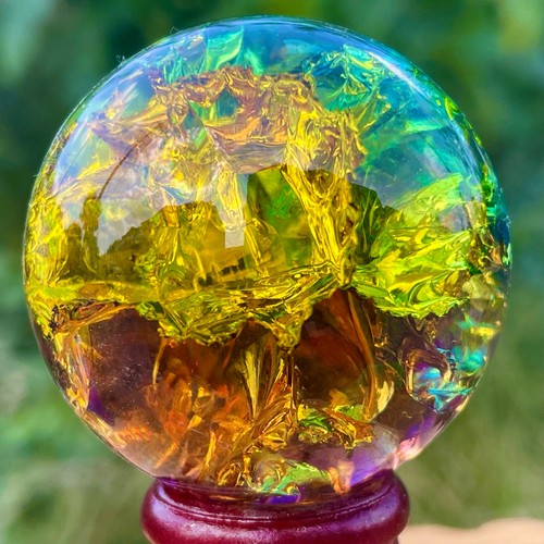 158g Natur Titan Regenbogen Quarz Kugel Kristallkugel Heilung - Bild 18 von 23