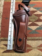 Leather Holster Mag Pouch MK USA Made Ruger Mark III IV 6.88" 22Auto w Optic