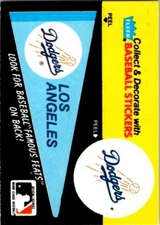 1986 Fleer Star Stickers #1 of 22 Los Angeles Dodgers Famous Feats