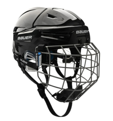 New Bauer Re-Akt Black Ice hockey helmet combo cage small medium large