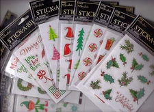 The Paper Studio Stickabilities CHRISTMAS Themed Stickers~U Choose! Quick Ship!