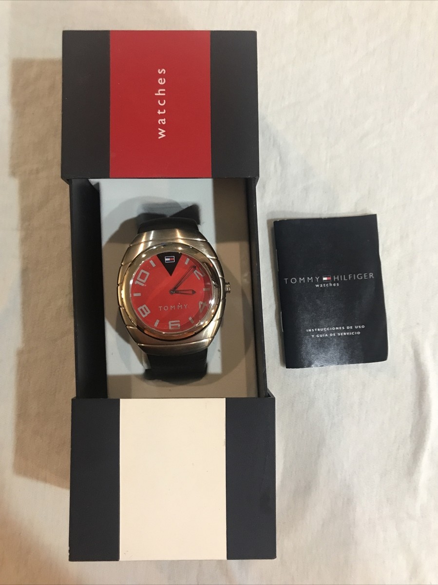 Women\'s Tommy Hilfiger Quartz Analog Dial Causal LARGE Round Watch T10041 NIB Tommy Hilfiger Women Rubber Band Wristwatches for sale | eBay main image 2