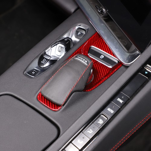 Red Real Carbon Fiber Full Interior Set Decor Cover Trim Kit for Corvette C8 20+ - Picture 410 of 444
