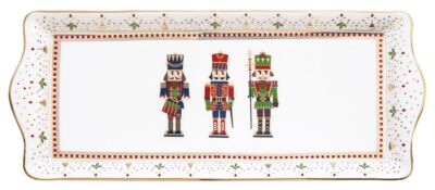 Servierplatte NUTCRACKER Nussknacker 36x15cm Porzellan in GB Easy Life