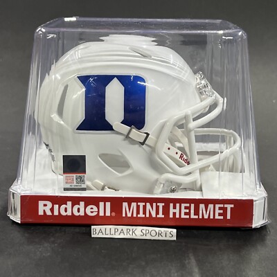 duke mini football helmet Blue Devils Revolution SPEED SP face mask Duke Blue Devils Black Helmet