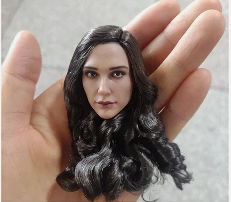 1:6 Entrecerrar los ojos cabeza de niña esculpida estrabismo Wonder Woman Gal para figura de 12" PH femenina Foto 2 de 4