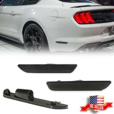 2PCS Smoked Lens Rear Side Marker Lights Reflectors For 2015-2022 Ford Mustang