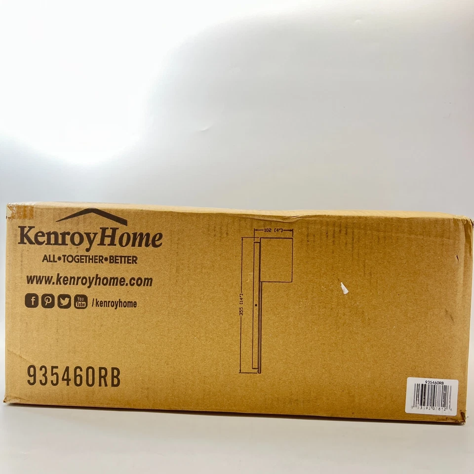 Linterna grande KENROY HOME 93771ABRZ antigua de bronce y negro rústica de 1 Lt 14 pulgadas Foto 2 de 4