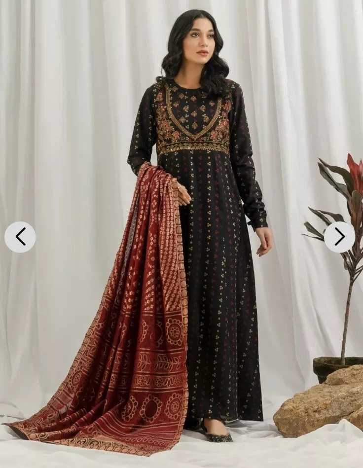 Long dress with heavy dupatta cheap