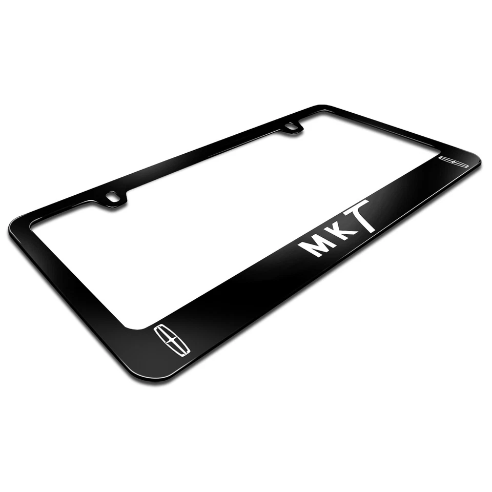 Lincoln MKT Dual Logo Black Metal License Plate Frame Foto 2 de 4