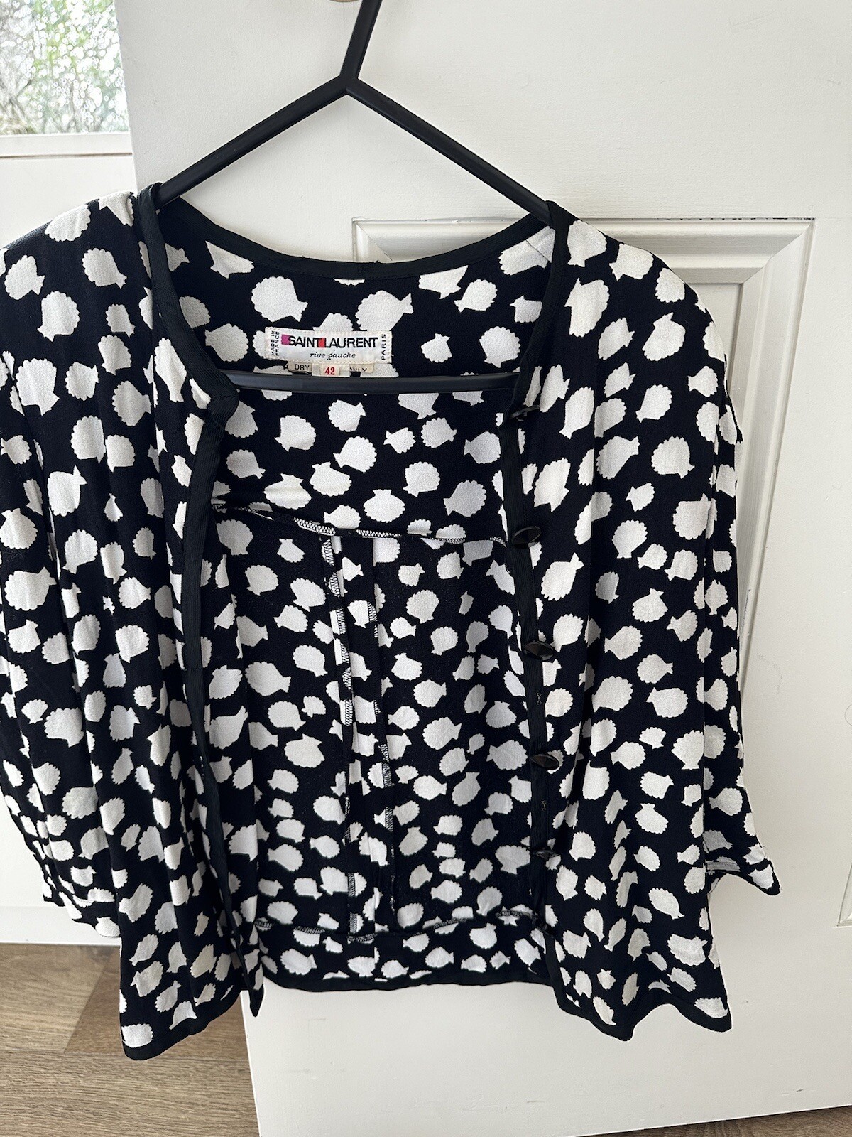 Yves Saint Laurent Camicia conchiglia di seta