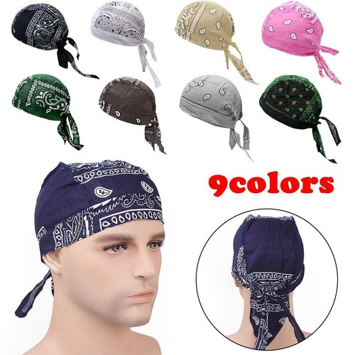 Cycling Bandana Sport Pirate Hat Unisex Headband Rag Durag Cap Beanie Wrap~ - Picture 3 of 27
