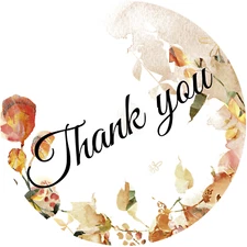 Thank You Handmade Stickers Envelope Seals Label Party Favor Journal Scrapbook