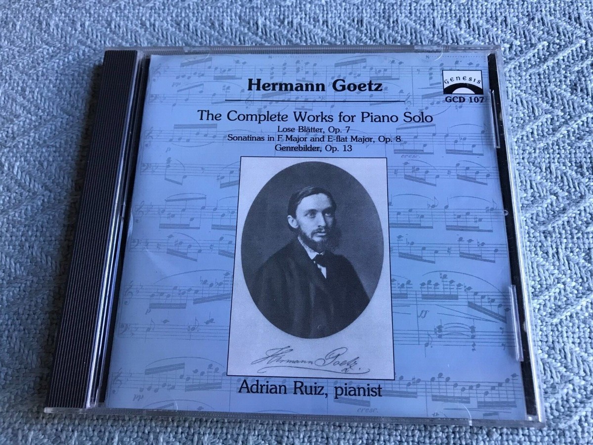 米CD Goetz; Ruiz, Adrian Complete Works for Solo Piano  GCD107 Genesis /00110 Cd Goetz Ruiz Adrian Complete Works For Solo Piano Gcd107
