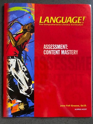 LANGUAGE! Book A  Assessment: Content Mastery 3rd Edition by Jane Fell Greene
