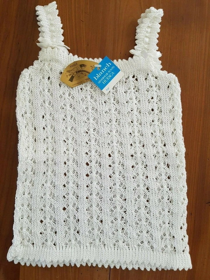 Ensemble neuf culotte et maillot enfant tricot vintage années 1960 - Photo 2/3