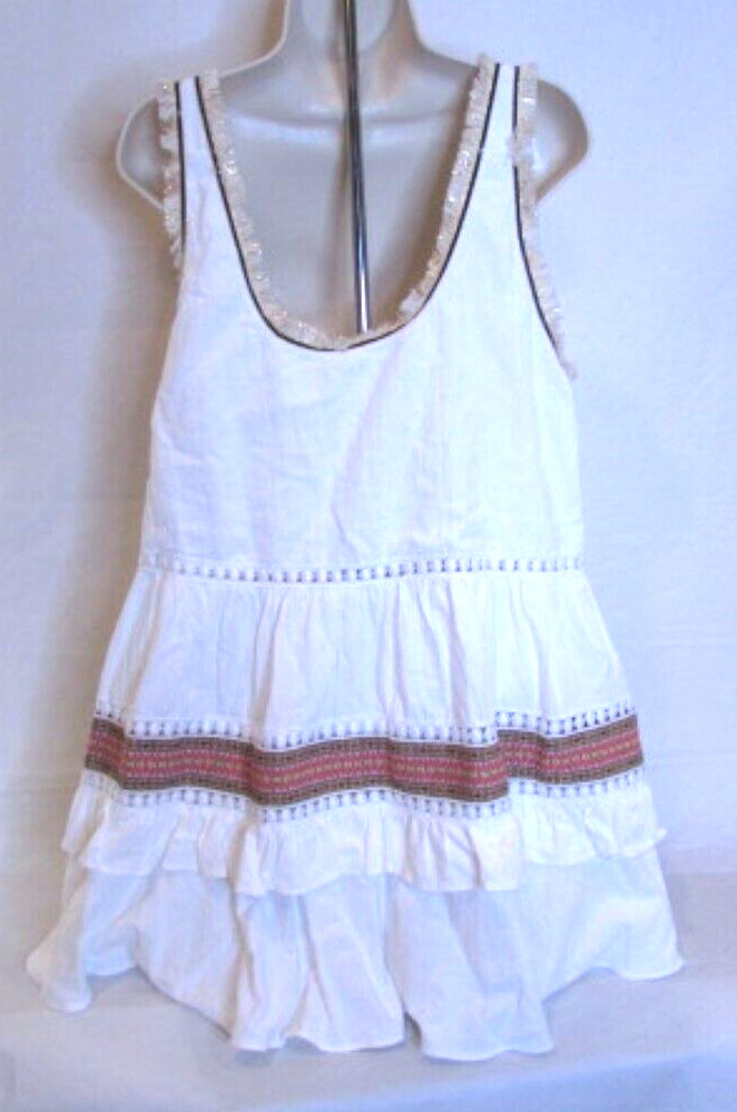 Indikah by Angel Biba Women's Large Boho Wrap Ruffled Top NWT image 5