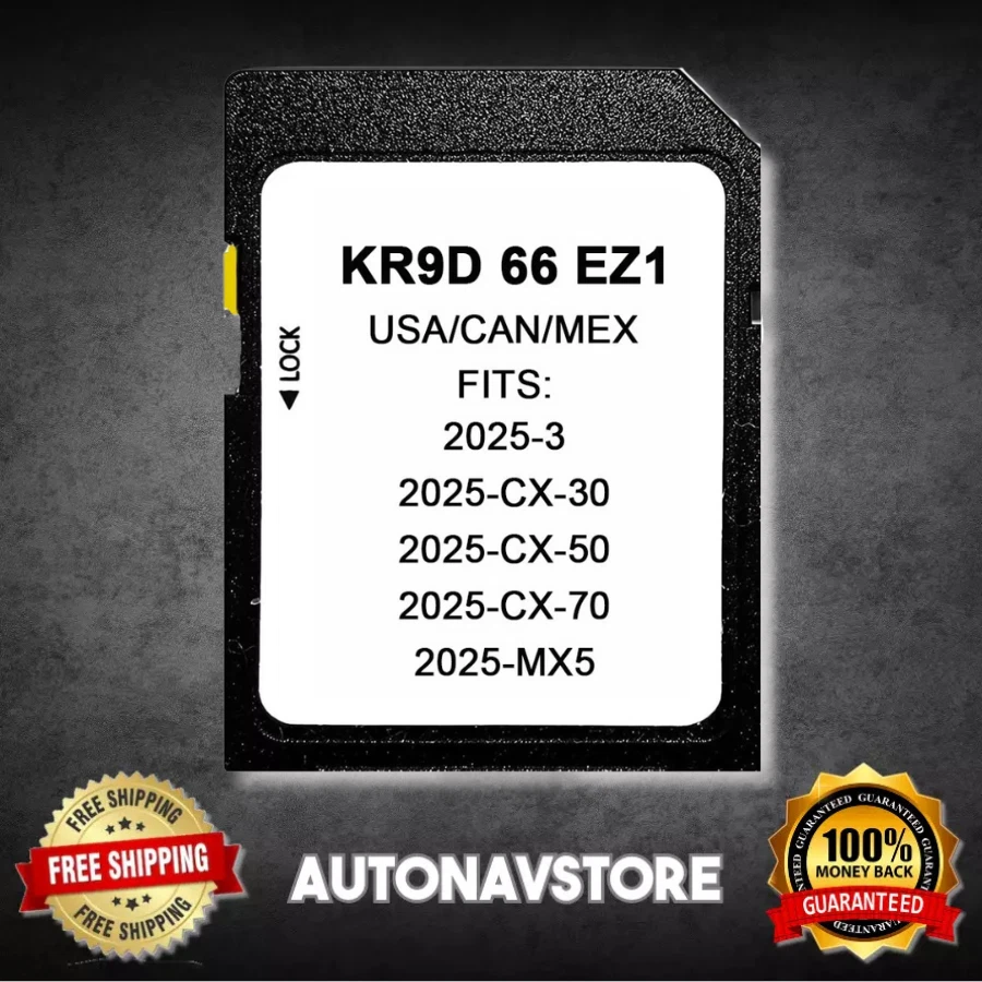 La última tarjeta SD 2025 KR9D66EZ1 de navegación para 3/CX30/CX50/CX70 (2025), MX-5 2024 Foto 3 de 4