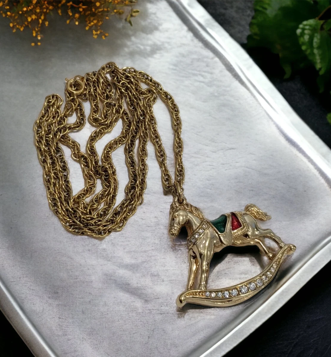 Swarovski on sale horse necklace