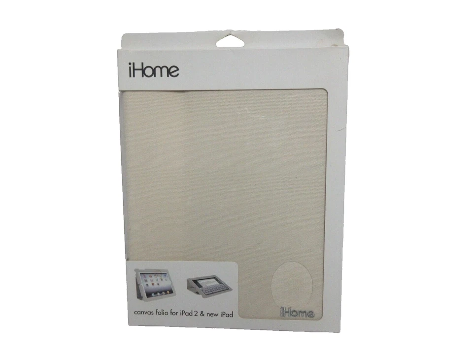 Funda tipo folio de lona i Home Slim Fit para iPad 2 y nueva iPad beige con función inteligente Foto 2 de 3
