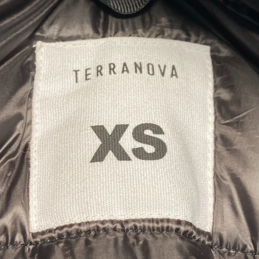 Chaqueta Terranova Mujer XS Negra Cremallera Completa Abrigo Largo Foto 4 de 4