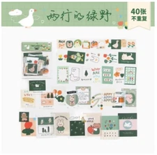 80pcs -  40x2 Kawaii Stationery Stickers Cute Diary Planner Decorative Duck