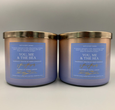 Bath & Body Works You Me and The Sea 3 Wick Scented Candle S/2 14.5 Oz #A233