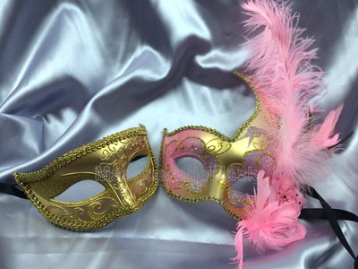 Fancy dress feather Couple Masquerade Mask Prom Birthday Wedding Bachelor  Party | eBay