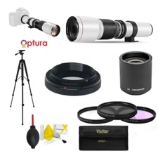 500MM 1000MM WHITE TELEPHOTO LENS FOR CANON EOS REBEL DIGITAL CAMERAS FITS ALL