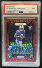2023 Panini Prizm Anthony Richardson RC No Huddle Red Rookie #/70 Colts PSA 9